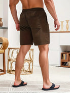 Cord Shorts - Men's Elastic Waist Corduroy Summer Shorts-Korte Broek Heren-Chaps of London-Chaps of London