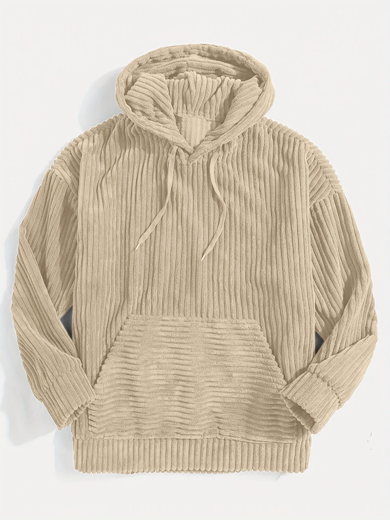 Corduroy Hoodie | Warm | Comfy | Pullover Hoodie | Men's Hoodie-Chaps of London-Beige-S-Chaps of London