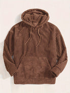 Corduroy Hoodie | Warm | Comfy | Pullover Hoodie | Men's Hoodie-Chaps of London-Brown-S-Chaps of London