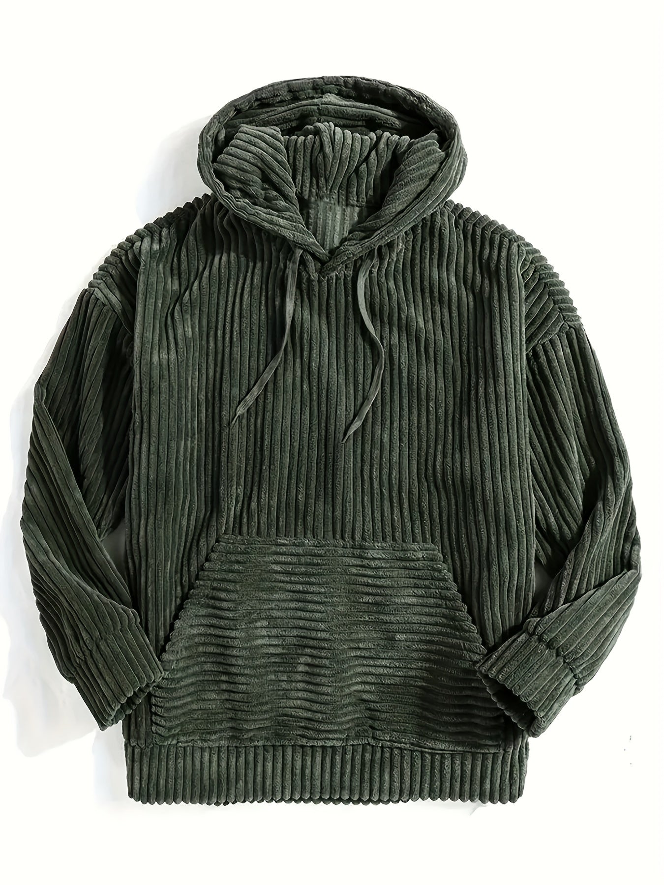 Corduroy Hoodie | Warm | Comfy | Pullover Hoodie | Men's Hoodie-Chaps of London-Olive Green-S-Chaps of London