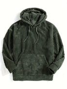 Corduroy Hoodie | Warm | Comfy | Pullover Hoodie | Men's Hoodie-Chaps of London-Olive Green-S-Chaps of London