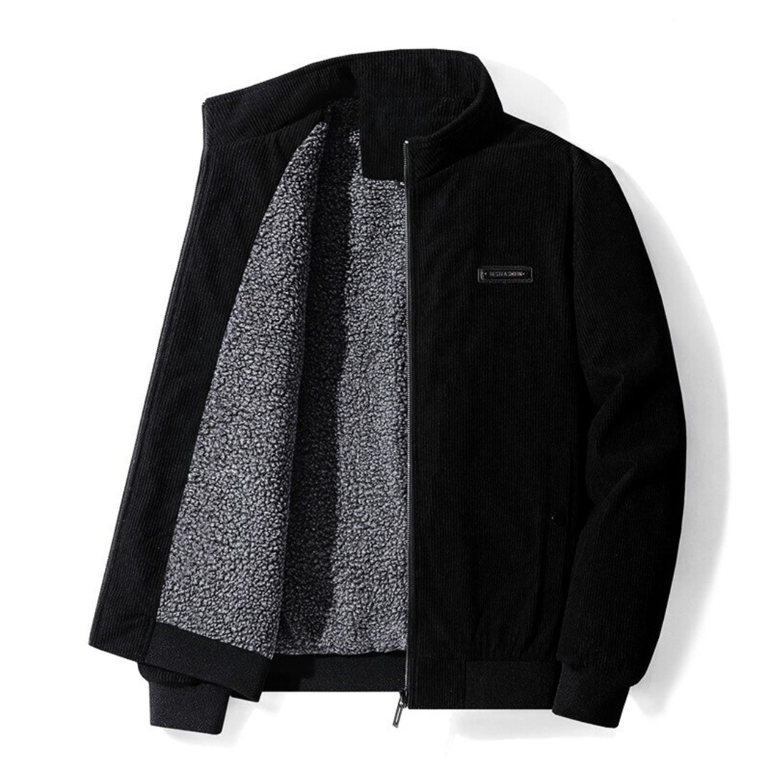 Corduroy Jacket | Fleece Lined | Zipped Up | Jacket with