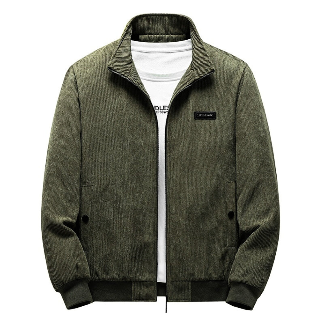 Corduroy Jacket | Fleece Lined | Zipped Up | Jacket with Sherpa | Men's Bomber Jacket-Apparel & Accessories > Clothing > Outerwear > Bomber Jackets-Chaps of London-Chaps of London