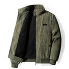 Corduroy Jacket - Men's Fleece Sherpa Lined Winter Jacket-Winterjacken-Chaps of London-Green-S-Chaps of London