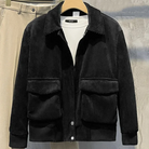 Corduroy Jacket - Pockets - Short - Chord Jackets - Men's Jacket-Men’s Corduroy Jacket-Chaps of London-Black-S-Chaps of London