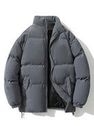 Corduroy Jacket - Warm - Padded - Puffer Jacket - Men's Winter Jacket-Men Jackets-Chaps of London-Gray-M-Chaps of London