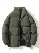 Corduroy Jacket - Warm - Padded - Puffer Jacket - Men's Winter Jacket-Men Jackets-Chaps of London-Green-M-Chaps of London