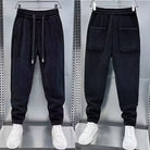 Corduroy Pants - Men's Elastic Waist Loose Fit Baggy Cord Pants-Men's Corduroy Trousers-Chaps of London-Chaps of London