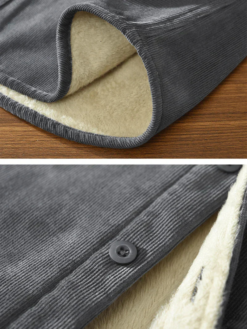 Corduroy Shirt | Warm | Fleece Lined | Overshirt | Men's Clothing-Chaps of London-Chaps of London