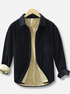 Corduroy Shirt | Warm | Fleece Lined | Overshirt | Men's Clothing-Chaps of London-Dark Blue-M-Chaps of London