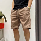 Corduroy Shorts - Men's Loose Fit Drawstring Cord Shorts for Summer-Korte Broeken_M-Chaps of London-Chaps of London