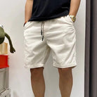 Corduroy Shorts - Men's Loose Fit Drawstring Cord Shorts for Summer-Korte Broeken_M-Chaps of London-Chaps of London