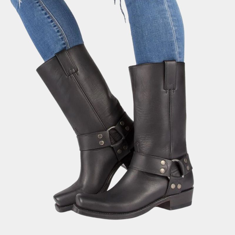 Cowboy Boots - Western - Mid Calf - Leather Boots - Men's Boots-Laarzen dames-Chaps of London-Black-39-Chaps of London