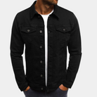 Denim Jacket - Men's Classic Button-Up Jean Jacket for Summer-Fashion Men Jacket Denim Fall-Chaps of London-Black-S-Chaps of London