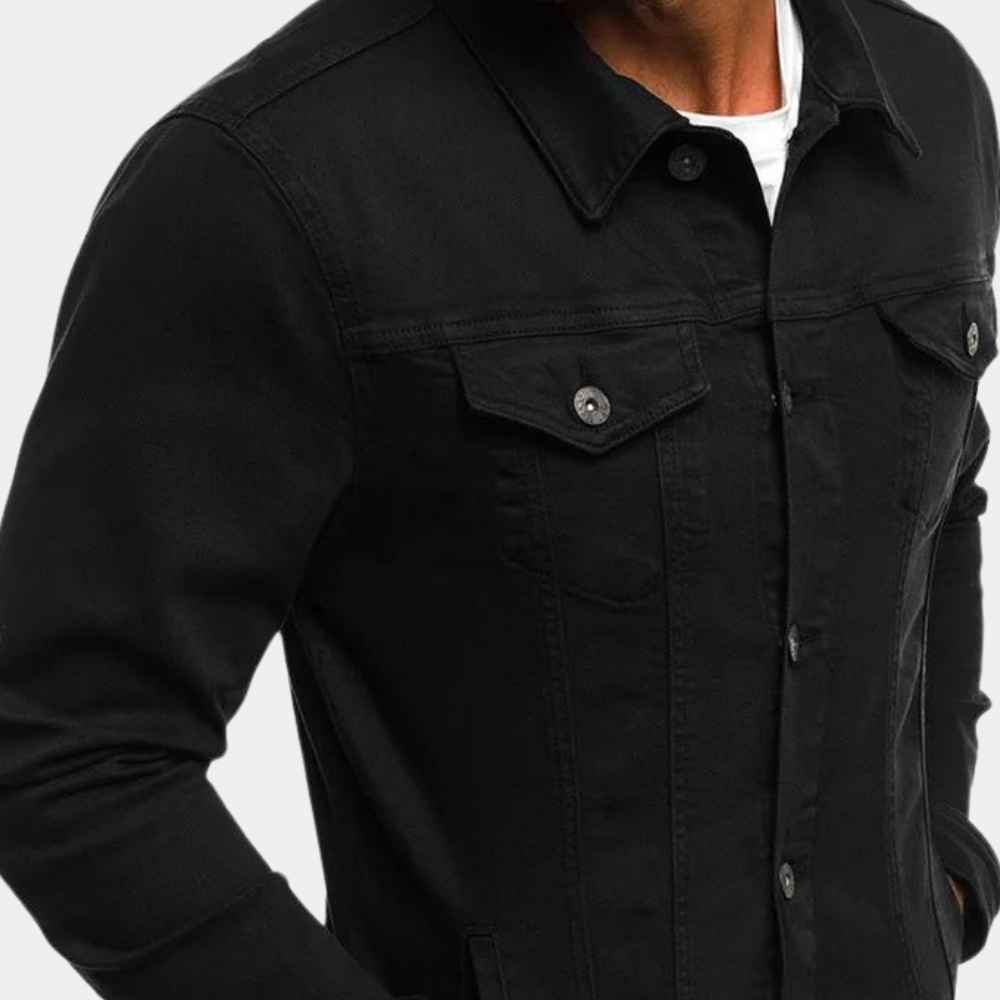 Denim Jacket - Men's Classic Button-Up Jean Jacket for Summer-Fashion Men Jacket Denim Fall-Chaps of London-Chaps of London