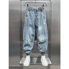 Denim Joggers - Baggy - Elastic Waist - Jogger Jeans - Men's Trousers-Denim Joggers / Jeans-Chaps of London-Denim-S-Chaps of London