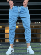Denim Joggers - Loose Fit - Light Blue - Jogger Jeans - Men's Jeans-Pantalon-Chaps of London-Chaps of London