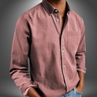 Denim Shirt | Long Sleeve | Regular Fit | Button-Up Shirt | Men's Shirts-Denim Shirt-Chaps of London-Pink-S-Chaps of London