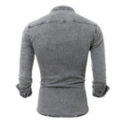 Denim Shirt - Men's Slim Fit Long Sleeve Buttoned Up Shirt-Chaps of London-Chaps of London