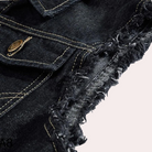 Denim Vest - Men's Sleeveless Black Ripped Denim Gilet-Fashion Men Vest All-year-Chaps of London-Chaps of London