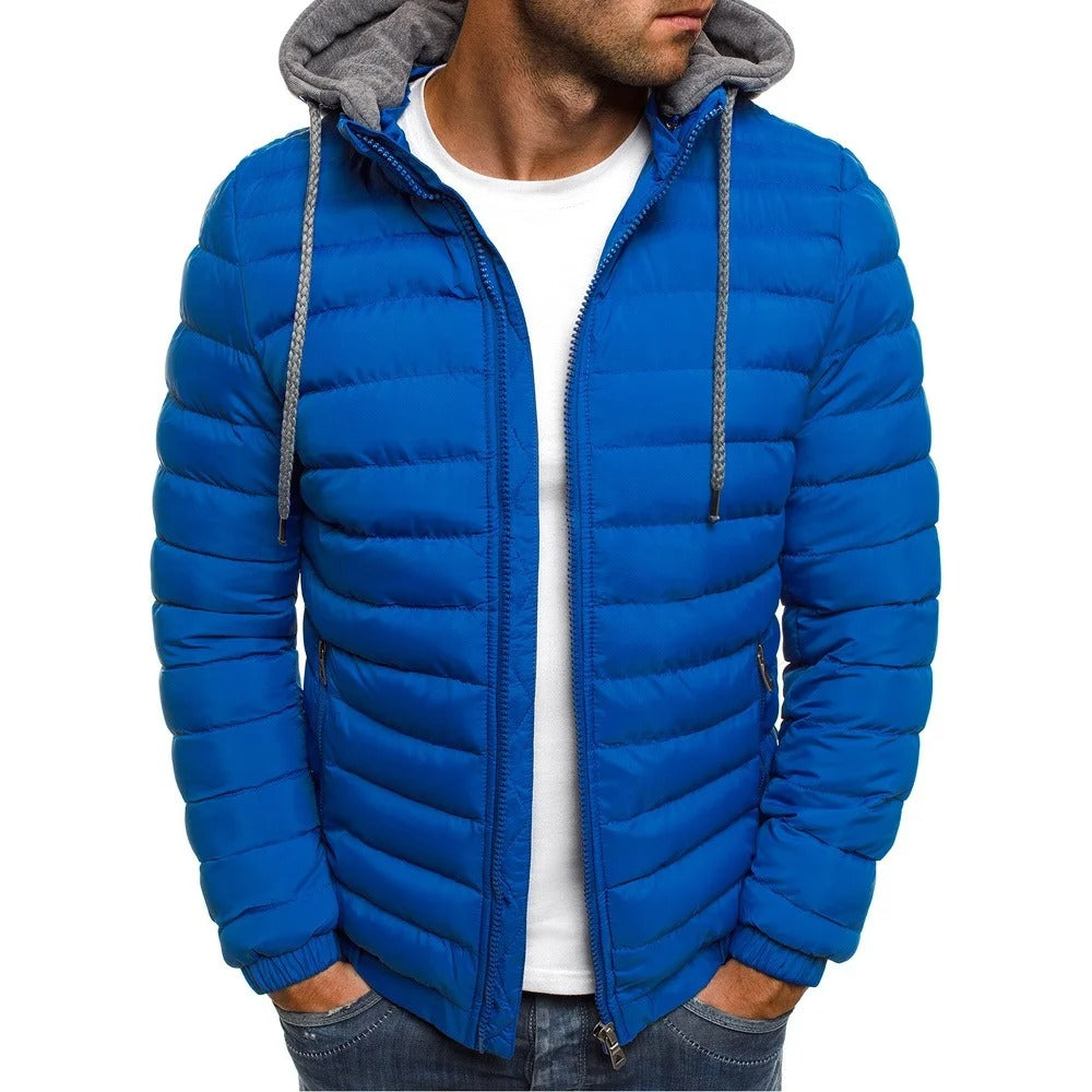 Down Jacket | Hooded | Lightweight | Puffer Jacket | Men's Winter Jacket-Jacket for Men-Chaps of London-Blue-S-Chaps of London