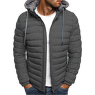 Down Jacket | Hooded | Lightweight | Puffer Jacket | Men's Winter Jacket-Jacket for Men-Chaps of London-Gray-S-Chaps of London