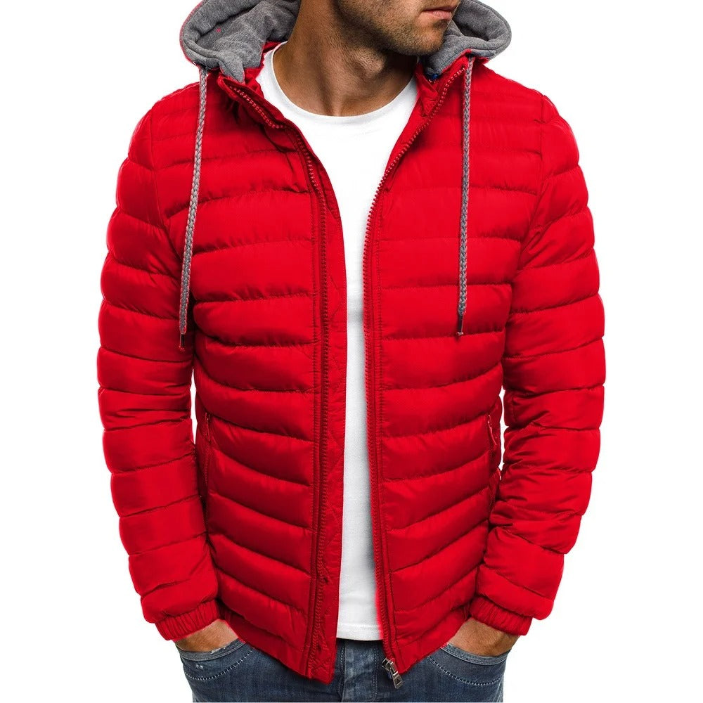 Down Jacket | Hooded | Lightweight | Puffer Jacket | Men's Winter Jacket-Jacket for Men-Chaps of London-Red-S-Chaps of London