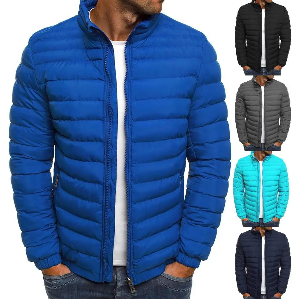 Down Jacket - Lightweight - Zip Up - Autumn Jacket - Men's Jackets-Chaps of London-Blue-S-Chaps of London