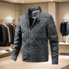 Down Jacket - Padded - Lightweight - Winter Jacket - Mens Quilted Jacket-Down Jacket-Chaps of London-Grey-M-Chaps of London