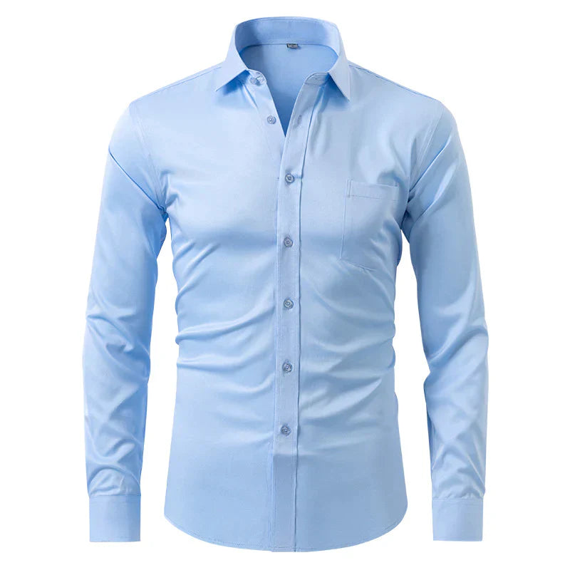 Dress Shirt - Long Sleeve - Stretchy - Non Iron Shirt - Men's Shirt-Chaps of London-Chaps of London