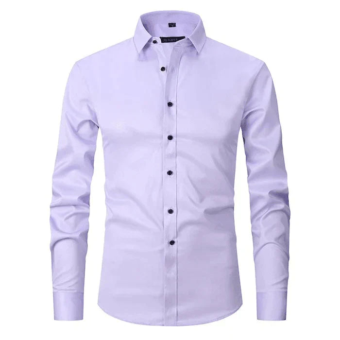 Dress Shirt - Long Sleeve - Stretchy - Non Iron Shirt - Men's Shirt-Chaps of London-Light Purple-S-Chaps of London