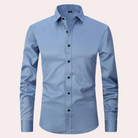Dress Shirt | Stretchy | Non Iron | Button-Up Shirt | Men's Shirts-Men Winter Shirt-Chaps of London-Light Blue-S-Chaps of London