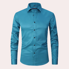 Dress Shirt | Stretchy | Non Iron | Button-Up Shirt | Men's Shirts-Men Winter Shirt-Chaps of London-Light Green-S-Chaps of London