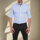 Dress Shirt | Zip-Up | Long Sleeve | Button-Up Shirt | Men's Shirts-Chaps of London-Chaps of London