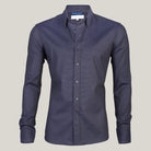 Dress Shirt | Zip-Up | Long Sleeve | Button-Up Shirt | Men's Shirts-Chaps of London-Navy Blue-S-Chaps of London