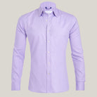 Dress Shirt | Zip-Up | Long Sleeve | Button-Up Shirt | Men's Shirts-Chaps of London-Purple-S-Chaps of London