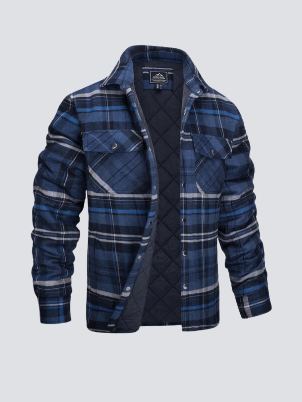 Flannel Jacket - Plaid - Button-Up - Quilted Liner Jacket - Men's Winter Jacket-Jackets-Chaps of London-Chaps of London