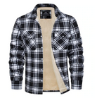 Flannel Shirt - Fleece Lined - Overshirt - Plaid Shirt - Men's Clothing-Chaps of London-Black-S-Chaps of London