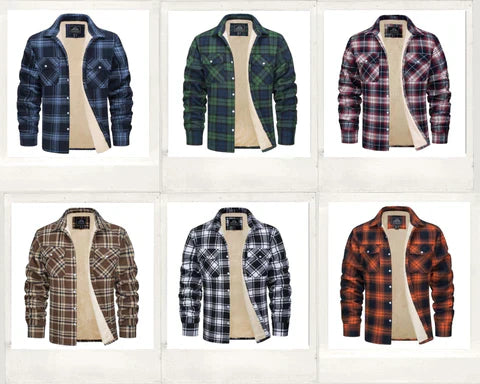 Flannel Shirt - Fleece Lined - Overshirt - Plaid Shirt - Men's Clothing-Chaps of London-Chaps of London