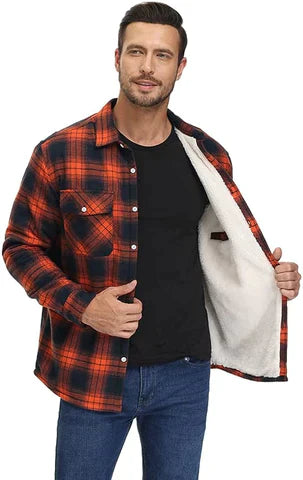 Flannel Shirt - Fleece Lined - Overshirt - Plaid Shirt - Men's Clothing-Chaps of London-Chaps of London