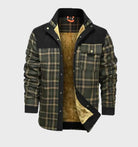 Flannel Shirt | Fleece Lined | Plaid | Flannel Jacket | Men's Clothing-Flannel Jacket-Southern Taylor-Black - Green-S-Chaps of London