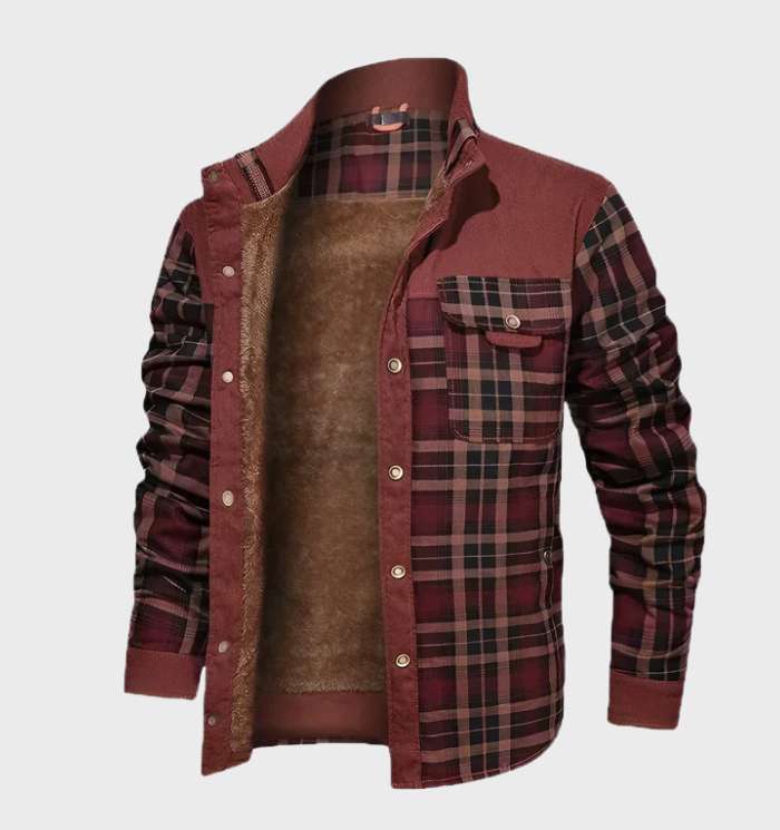 Flannel Shirt | Fleece Lined | Plaid | Flannel Jacket | Men's Clothing-Flannel Jacket-Southern Taylor-Red-S-Chaps of London