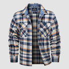 Flannel Shirt - Men's Plaid Button-Up Shirt with Breast Pockets-Coats & Jackets-Chaps of London-Yellow-S-Chaps of London