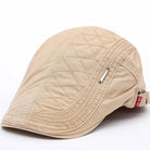 Flat Cap - Adjustable - Canvas - British Caps - Mens Flat Hats-Flat Cap-Chaps of London-Beige-Chaps of London