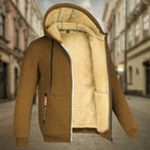 Fleece Hoodie Jacket - Winter - Warm - Zip-Up Hoodie - Men's Hoodie-Men's Fleece Hoodie Jacket-Chaps of London-Brown-S-Chaps of London