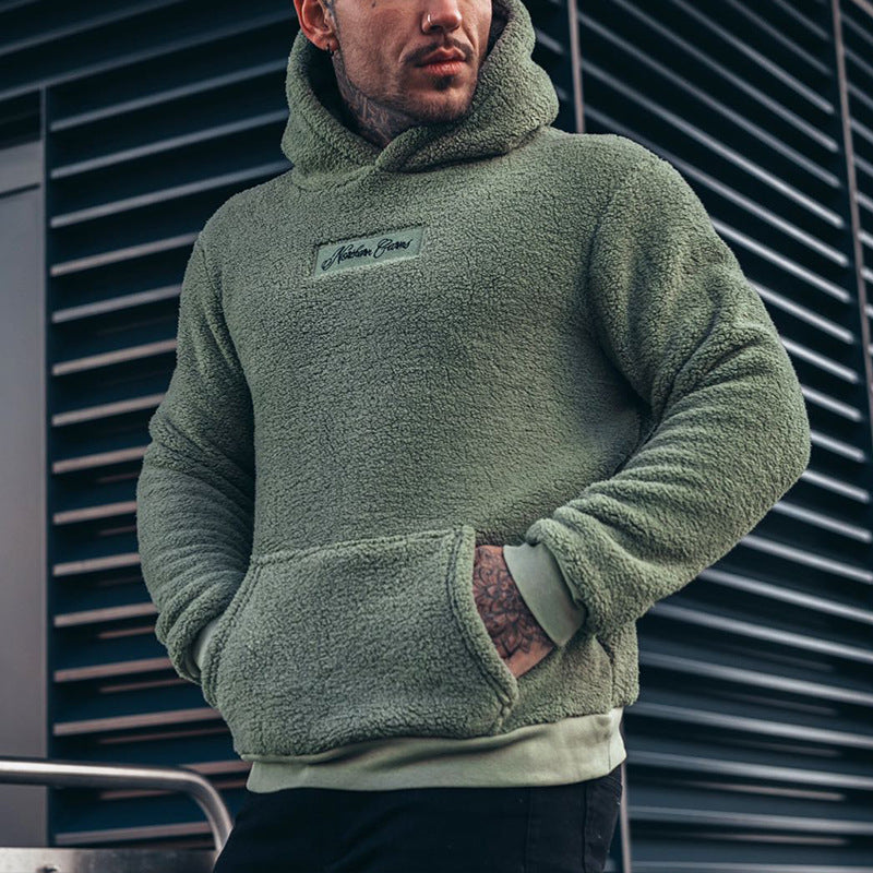 Fleece Hoodie - Men's Comfy Pullover Teddy Hoodie-Men's Fleece Hoodie-Chaps of London-Dark Green-S-Chaps of London