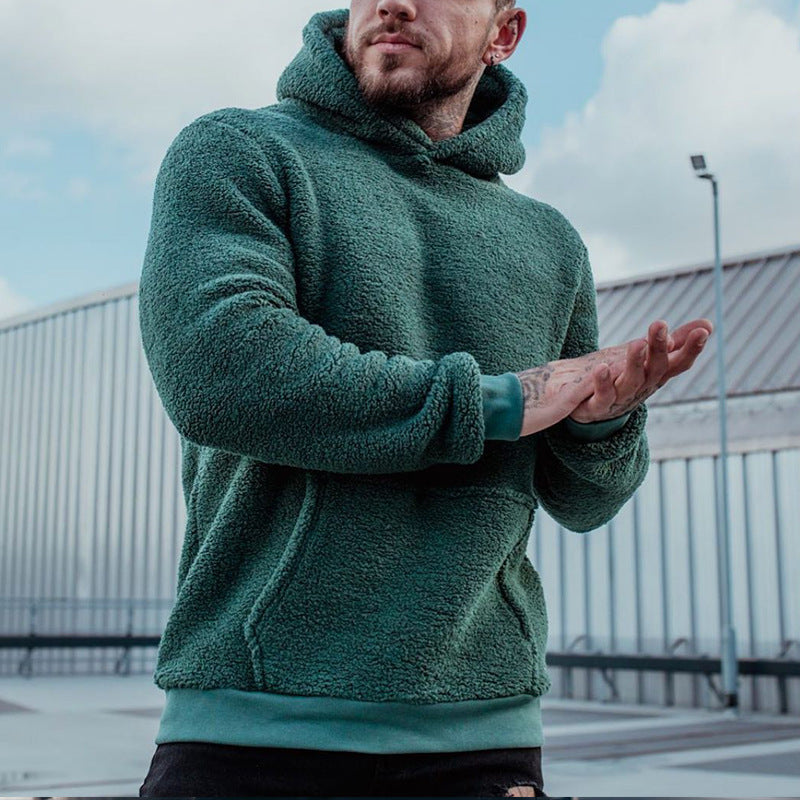 Fleece Hoodie - Men's Comfy Pullover Teddy Hoodie-Men's Fleece Hoodie-Chaps of London-Green-S-Chaps of London