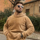 Fleece Hoodie - Men's Warm Comfy Teddy Pullover Hoodie-Men's Fleece Hoodie-Chaps of London-Chaps of London