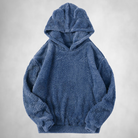 Fleece Hoodie - Men's Warm Comfy Teddy Pullover Hoodie-Men's Fleece Hoodie-Chaps of London-Hazel Blue-S-Chaps of London