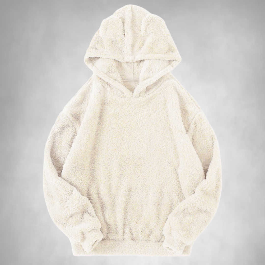 Fleece Hoodie - Men's Warm Comfy Teddy Pullover Hoodie-Men's Fleece Hoodie-Chaps of London-White-S-Chaps of London